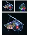 三角鋼琴 透明 帶LED燈 音樂盒 MUSIC BOX